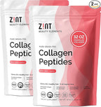 Zint Keto Collagen Protein Powder for Anti-Aging 64oz Total - Grass Fed Hydrolyzed Collagen Peptides, 32 oz (2 Pack)