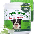 Natural Dog Dental & Supplement Powder, Plaque & Tartar Control with Glucosamine, Omega-3, Probiotics & Vitamin E for Joint, Chicken Flavour, Digestion & Fresh Breath