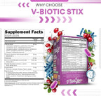 Clean Nutraceuticals Vaginal Probiotics for Women with Cranberry Extract, D-Mannose, Prebiotics, pH Balance for Women, Vaginal Health – Womens Probiotic Alternative to Gummies - 20 Stix