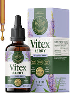 HERBAMAMA Vitex Chasteberry Supplement for Women - Natural Menopause Support* with Vitex Berry Tincture - Chaste Tree Berry Drops for Hormonal Balance & Cycle Support* - 42-Day Supply