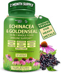 Echinacea Goldenseal Capsules - 10 in 1 Immune Support Supplement - 1455mg - Vegan Echinacea Capsules Supplement Made With Organic Whole Foods - Herbal Immune System Support - 2 Month Supply
