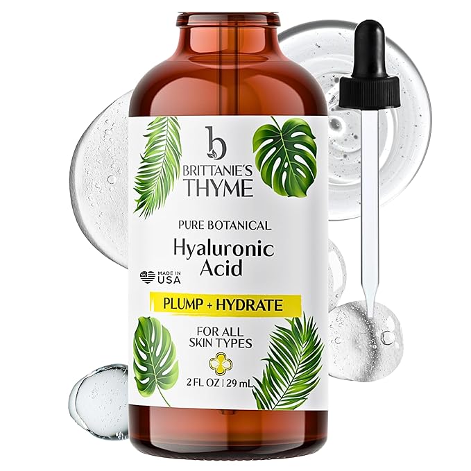 Brittanie’s Beauty Pure 100% Hyaluronic Acid Serum – Intense Hydration & Plumping Formula | Anti-Aging Serum for Fine Lines & Wrinkles | Deep Moisture for Dry, Sensitive & Mature Skin | Made in USA