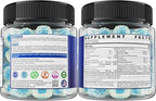 Hmb and L-Leucine Gummies, Pre Work Essential Amino Acids EAA Supplements for Men & Women, w/Branched-Chain Amino (BCAA) & 4 Hydration Electrolytes, Taurine, B12 & D3 for Fast Workout Recovery, 60Cts