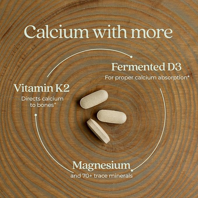 New Chapter Calcium Supplement - Bone Strength Plant-Based USDA Organic Calcium with Magnesium, Vitamin D3+K2, for Bone Health & Joint Mobility, Heart Support, 905 mg dose - 180 Slim Tablets