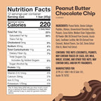 Perfect Keto Collagen Protein Bar, Gluten Free Grass Fed Collagen + MCT Oil, Low Carb, No Sugar Added, High Protein Snacks, Keto Diet Foods, 13g Protein, 18g Fat, 3g Net Carbs, Peanut Butter Chocolate Chip, 12 Bars