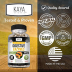 Kaya Naturals Digestive Enzymes with Prebiotics & Probiotics - Constipation & Bloating Relief Pills for Women & Men - Aids Immune Function - Digestion Support - 30 Veggie Capsules (Pack of 2)