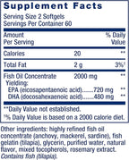 Life Extension Mega EPA/DHA, Omega-3 Fatty acids, Heart & Brain Health, Non-GMO, Gluten-Free, 120 softgels