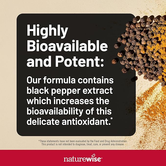 NatureWise CoQ10 200mg + Black Pepper Softgels - High Absorption Coenzyme Q10 + Black Pepper - Antioxidant for Heart Health + Cellular Energy - Vegan, Non-GMO, Gluten-Free - 30 Count[30-Day Supply]