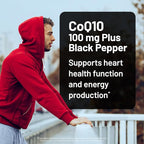 NatureWise CoQ10 100mg + Black Pepper Softgels - High Absorption Coenzyme Q10 + Black Pepper - Antioxidant for Heart Health + Cellular Energy - Vegan, Non-GMO, Gluten-Free - 90 Count[90-Day Supply]