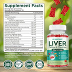 Liver Cleanse Detox & Repair Gummies, Milk Thistle Supplement with NAC, Alpha Lipoic Acid, Dandelion Root, Artichoke Leaf for Liver Detox Support, Antioxidant, Immune Support, Strawberry Flavor 60ct