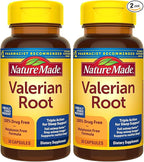 Nature Made Valerian Root for Sleep Support,Melatonin Free Sleep Aid for Adults,30 Valerian Root Capsules,30 Day Supply, (Pack of 2)