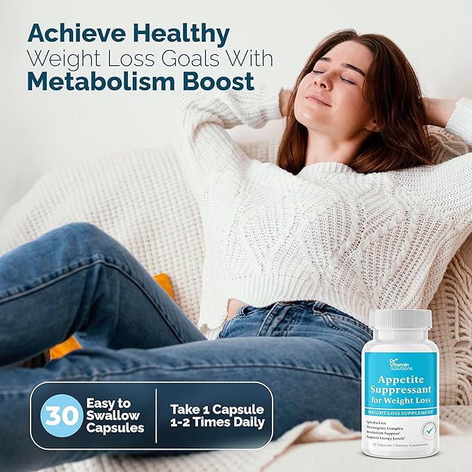 Appetite Suppressant for Weight Loss - Diet Pills for Women w/ Garcinia, Ginger Root, Guarana - Thermogenic Fat Burner & Metabolism Booster for Women & Men | Belly Fat + Energy Support, 30 Caps