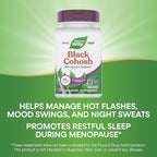 Nature's Way Black Cohosh Premium Extract, Helps Reduce Night Sweats and Promotes Restful Sleep for Women During Menopause*, 40 mg per Serving, 120 Vegan Capsules (Packaging May Vary), (Pack of 2)