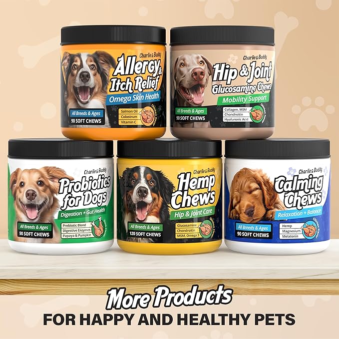 Glucosamine for Dogs Chewable, Joint Supplement for Dogs for Mobility Support, Glucosamine Chondroitin Chews