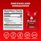 JUNG KWAN JANG US HongSamWon - Korean Red Ginseng Tea, Pre and Post Workout Herbal Energy Drink with Jujube, Cinnamon Ginger & Goji Berry - Caffeine Free, Non-GMO (60 Pouches, 1.69 fl oz)