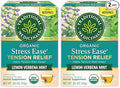 Traditional Medicinals Organic, Stress Ease Tension Relief, Lemon Verbena Mint Tea - Supports Stress Relief - Kosher, Non-GMO, Caffeine-Free, Compostable - 16 Count (Pack of 2)