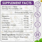 Extra Strength Melatonin 10mg Tablets, Sleep Support, Fall Asleep Faster, Non-Habit Forming Sleep Aids for Adults, Sleep Cycle Regulation, Vegan, Non-GMO & Gluten-Free, 120 Tablets