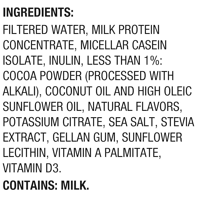 Oikos Protein Shake,Chocolate,30g High Protein Drinks,Shelf Stable,Ready to Drink,5g Prebiotic Fiber,12 fl oz Bottle,,(Pack of 24)