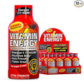 Vitamin Energy Burner+ Extra Strength Energy Shot Pomegranate Açaí 12 Pack, 260mg Natural Caffeine, 25mg Ketones, Green Tea, EGCG, Metabolism, Endurance, Zero Sugar, Gluten-Free, Vegan, 1.93 fl oz