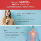 Organixx Enzyme 17 Essential Digestive Enzymes for Women & Men, for Gut Health & Optimal Digestive Health, Support for Bloating, Gas, Nutrient Absorption, Vegan, Non GMO, 120 Veggie Capsules