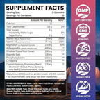 Cortisol Gummies, 12-in-1 Cortisol Reducer, with Magnesium Glycinate, Ashwagandha, L-Theanine, Phosphatidylserine, Vitamin B6 & D3, Rhodiola Rosea, for Men & Women, Sugar-Free, Vegan, NON-GMO, 60CT