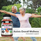 Kaya Naturals Adult Multi Vitamin Gummy, Biotin, Vitamin A, B-12, C & E, Including Zinc, Folic Acid, Strawberry Flavor - Gluten-Free Multivitamins Sweet Adult Gummies