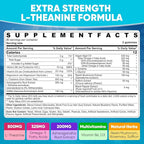 Liposomal L-Theanine Gummies 500mg, Melatonin-Free Calm & Relaxation Gummies with Magnesium Glycinate, 5-HTP, Mushroom, Vitamins D3, B12, Ashwagandha, for Brain Calm, Relax, Mood, Zzz, Vegan 60 Cts
