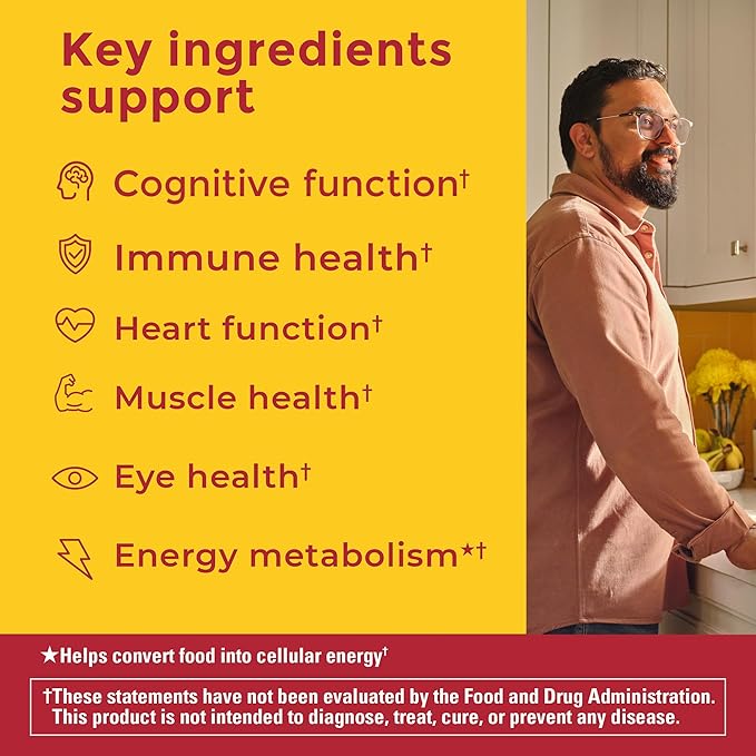 Nature Made Advanced Multivitamin Gummies for Him with Magnesium Citrate, Calcium & All 8 B Vitamins, Multivitamin for Men, 90 Gummies, 30 Day Supply