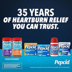 Pepcid Soothing Gummies, Heartburn Relief + Sleep Support Gummies Help Occasional Heartburn, Upset Stomach, Acid Indigestion + Sleeplessness, Calcium & Melatonin, Strawberry, 32 ct