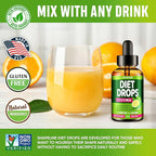 (Pack of 2) Diet Drops - Made in USA - Appetite Suppressant for Women & Men - Natural Metabolism Booster - Diet Drops with Garcinia Cambogia, L-Arginine & L-Glutamine 1 Fl Oz