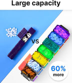 Extra Large Pill Organizer 2 Times a Day – XL Pill Box 7 Day with Big AM/PM Compartments – Fits Large Vitamins, Supplements & Gummies, for 7 or 14-Day Use, Color-Coded, Senior-Friendly, No Spills