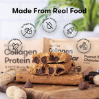 Perfect Keto Collagen Protein Bar, Gluten Free Grass Fed Collagen + MCT Oil, Low Carb, No Sugar Added, High Protein Snacks, Keto Diet Foods, 13g Protein, 18g Fat, 3g Net Carbs, Peanut Butter Chocolate Chip, 12 Bars