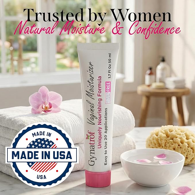 Gynatrof Vaginal Moisturizer, Long-Lasting for Vaginal Dryness & Irritation, Hormone-Free Hyaluronic Acid & Vitamin E Feminine Care, Daily Hydration For Intimate Feminine Care, 1.7 fl oz