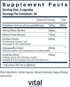 Vital Nutrients Adrenal Support - Adrenal Support Supplements for Gland Function and Cortisol Management - Supports Energy and Stress Levels - Gluten, Dairy, Soy Free - 60 Capsules