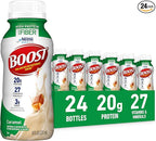 BOOST High Protein with Fiber Ready to Drink Complete Nutritional Drink, Caramel, 8 fl oz Bottle, 24 Pack
