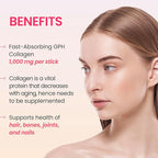 K-Nutra K-Collagen Soft Peach (15.9oz, 30 Sticks) - Holiday Gifts - Skin, Hair, Nail Health, Tasty Jelly, Fast Absorption. Low-Molecular Marine Collagen, Vitamin C