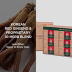 JUNG Kwan Jang Korean Red Ginseng Tonic Pouch (Tonic Mild) 6 Years Korean Red Ginseng, 10 Herbs and Plants for Immune Suuport