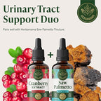 HERBAMAMA Cranberry Supplement Drops - Vegan Urinary Tract Support for Men and Women with Cranberry Extract - Non-GMO, Alcohol & Sugar-Free Kidney Support Supplement, 42-Day Supply