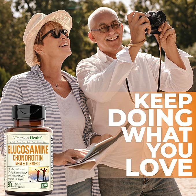 Glucosamine Chondroitin MSM – Joint Support Supplement for Women and Men with Glucosamine Sulfate 1500 mg, Chondroitin and MSM – for Cartilage, Joint Health and Flexibility – 90 Tablets