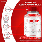 LipoJaro Keto ACV Gummies, LipoJaro ACV Supplement Gummies - Maximum Strength, LipoJaroKeto+ ACV Gummys, All Natural Support Formula Keto+ACV Advanced Formula, Lipo Jaro Reviews (2 Pack)