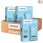 RXBAR Protein Bars, 12g Protein, Gluten Free Snacks, Vanilla Almond (6 Boxes, 30 Bars)