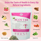 Laicuherb PCOS Spearmint Tea, for Women Hormone Balance & Promote Relaxation and Helps with Hirsutism and Acne, 10 Tea Bags Organic Spearmint Tea for Healthy Ovulation and Fertility