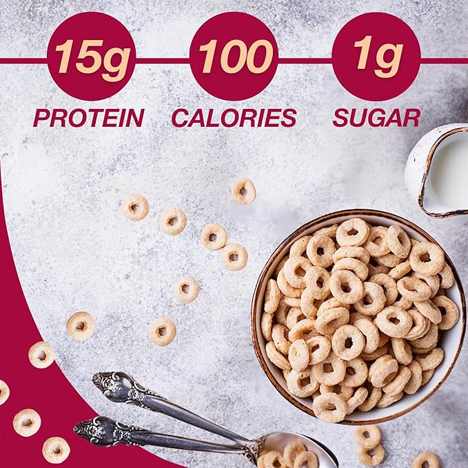 ProtiDIET High Protein Honey Nut Soy Cereal - Gluten Free, Low Sugar, Low Fat Honey Nut Flavor, Healthy Cereal for Adults - The Perfect Pair for your Milk - 7 Pouches