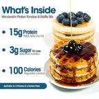 Wonderslim Protein Pancake & Waffle Mix, Blueberry, Low Sugar & Low Calorie (7ct)