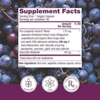 Reserveage Beauty, Resveratrol 100 mg, Antioxidant Supplement for Heart and Cellular Health, Supports Healthy Aging and Immune System, Paleo, Keto, 60 Capsules (60 Servings)