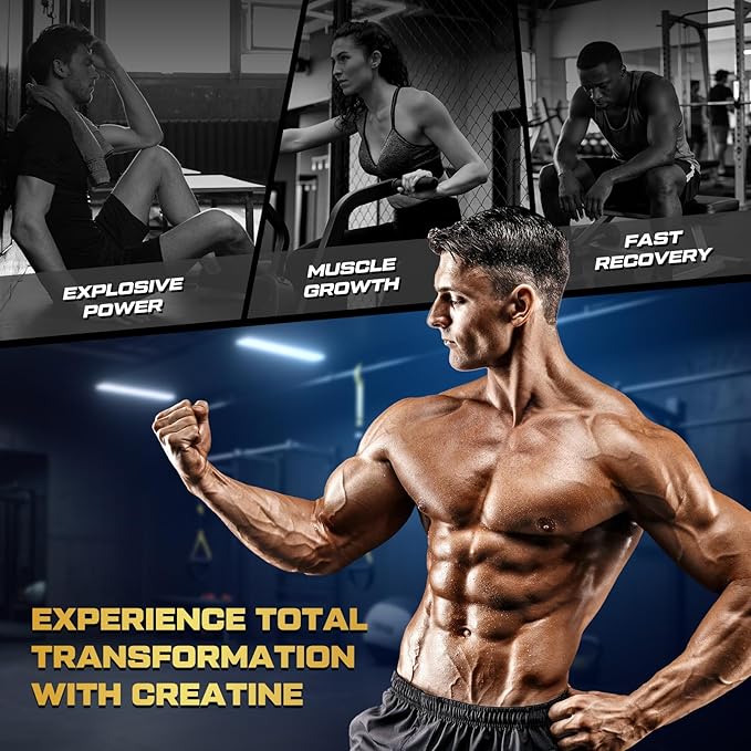 Creatine Gummies for Men & Women, 5-in-1 Complex with Taurine, L-Carnitine, Vitamin B12 & B6 Support Muscle, Strength & Recovery, 5g Creatine Monohydrate Gummies Post & Pre Workout Supplements, 120 Ct