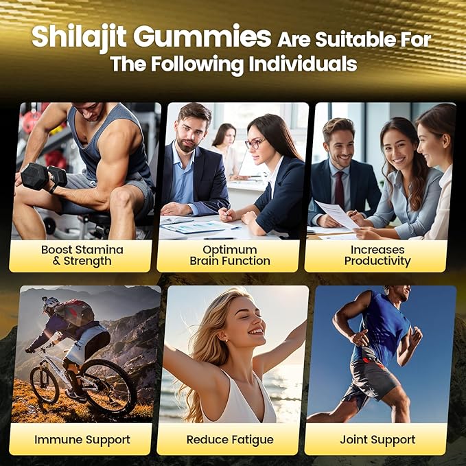 Shilajit* Gummies,Pure Himalayan* micronutrient Supplement, Himalayan Premium Ingredient with Shilajit, Ashwagandha, Gokshura, Fulvic Acid & 85+ Trace Minerals I for Men & Women ((4000MG/1 Bag))