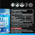 Creatine Gummies Infused with 5g Creatine Monohydrate for Men and Women, Strength, Endurance, Muscle Instantized Creatine, Micronized Clean HCL Balanced Creatina Monohidratada en Polvo (90 Gummies)