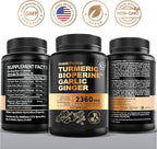 4-in-1 Turmeric Joint Support Supplements with Garlic and BioPerine - 2360 mg High Potency Herbal Blend for Mobility, Everyday Flexibility, Digestive Comfort, Active Aging Support (120ct, Pack of 4)
