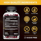 Effective Nutra Shilajit Gummies 1000mg | Pure Shilajit Resin for Energy, Brain & Immunity | Supplement for Men & Women | Sugar-Free, Vegan, Gluten-Free | Natural Berry Flavor, Made in USA (90ct)